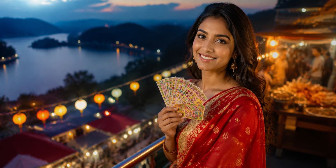 রাঙামাটি রাতের বাজারে লটারি ও গেম উপভোগ
